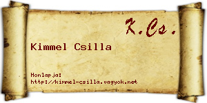 Kimmel Csilla névjegykártya