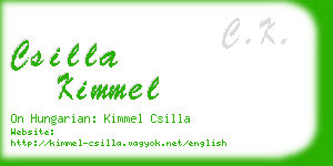 csilla kimmel business card